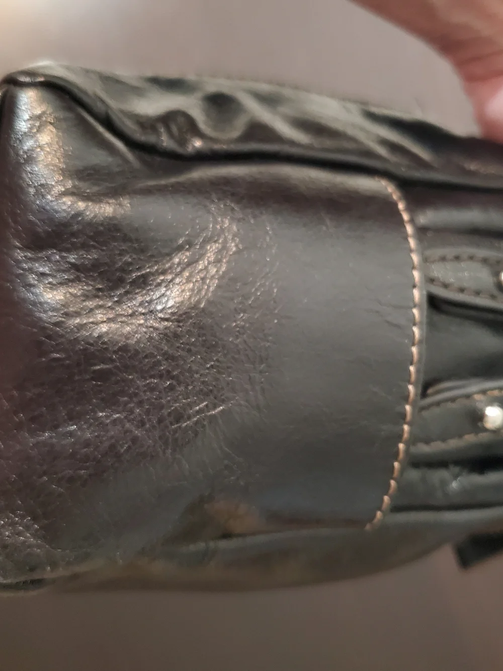 Giani Bernini Black Leather Crossbody Purse Vintage